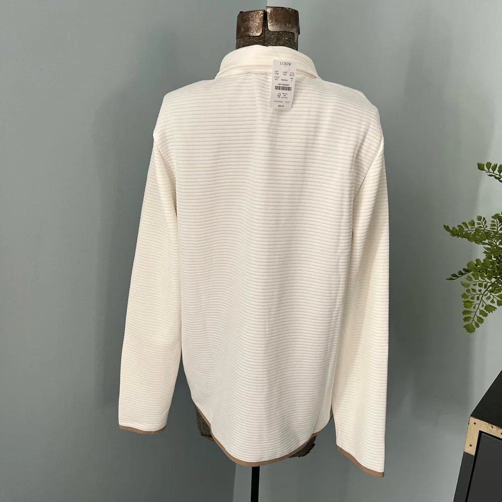 J.Crew White Ribbed Pullover - Picture 5 of 8